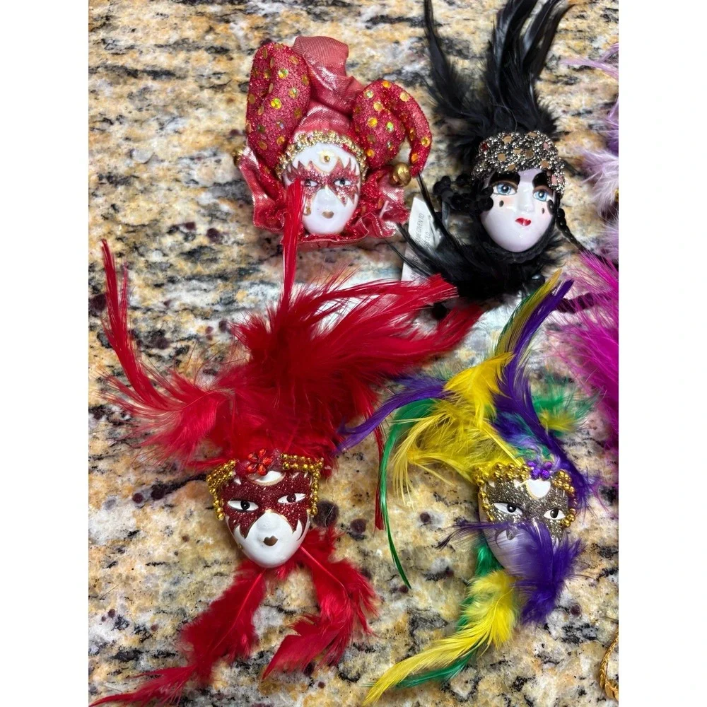 Mardi Gras Refrigerator Décor Magnets Masquerade Venetian Ornament party favor